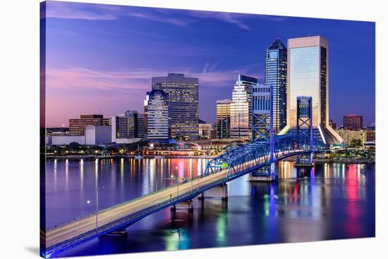 Jacksonville, Florida, USA City Skyline on St. Johns River-Sean Pavone-Stretched Canvas