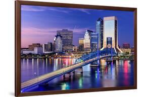 Jacksonville, Florida, USA City Skyline on St. Johns River-Sean Pavone-Framed Photographic Print