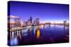 Jacksonville, Florida, USA City Skyline Panorama on St. Johns River at Dawn.-SeanPavonePhoto-Stretched Canvas