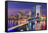 Jacksonville, Florida, USA Downtown City Skyline.-SeanPavonePhoto-Framed Stretched Canvas