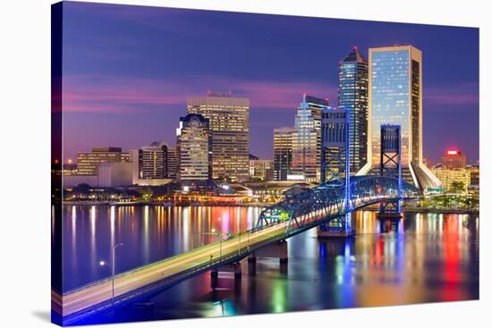 Jacksonville, Florida, USA Downtown City Skyline.-SeanPavonePhoto-Stretched Canvas