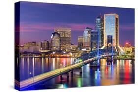 Jacksonville, Florida, USA Downtown City Skyline.-SeanPavonePhoto-Stretched Canvas