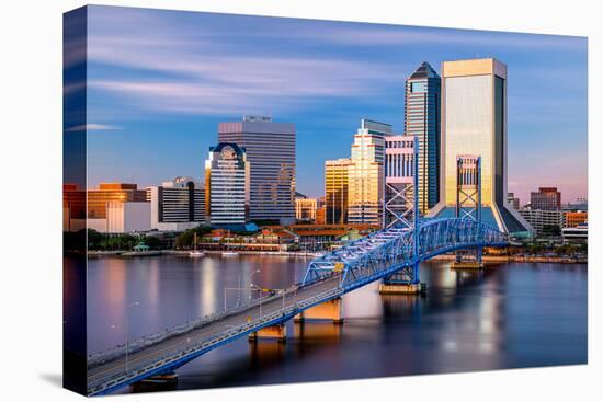 Jacksonville, Florida, USA Downtown City Skyline.-SeanPavonePhoto-Stretched Canvas