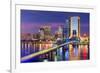 Jacksonville, Florida, USA Downtown City Skyline.-SeanPavonePhoto-Framed Photographic Print