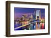 Jacksonville, Florida, USA Downtown City Skyline.-SeanPavonePhoto-Framed Photographic Print