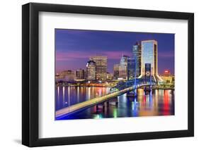 Jacksonville, Florida, USA Downtown City Skyline.-SeanPavonePhoto-Framed Photographic Print