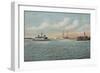 Jacksonville, Florida - View of Harbor with Boats-Lantern Press-Framed Art Print