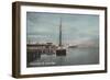 Jacksonville, Florida - View of Harbor with Sailboat-Lantern Press-Framed Art Print