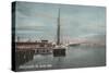 Jacksonville, Florida - View of Harbor with Sailboat-Lantern Press-Stretched Canvas
