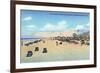 Jacksonville, Florida - View of World's Widest Ocean Beach-Lantern Press-Framed Art Print