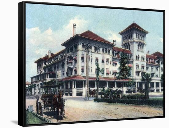 Jacksonville, Florida - Windsor Hotel Exterior View-Lantern Press-Framed Stretched Canvas