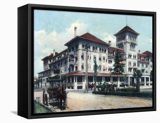 Jacksonville, Florida - Windsor Hotel Exterior View-Lantern Press-Framed Stretched Canvas