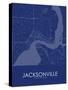Jacksonville, United States of America Blue Map-null-Stretched Canvas