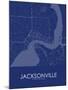 Jacksonville, United States of America Blue Map-null-Mounted Poster