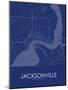 Jacksonville, United States of America Blue Map-null-Mounted Poster