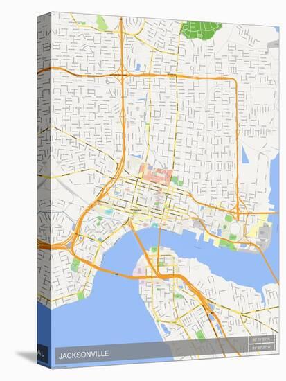 Jacksonville, United States of America Map-null-Stretched Canvas