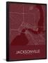 Jacksonville, United States of America Red Map-null-Framed Poster