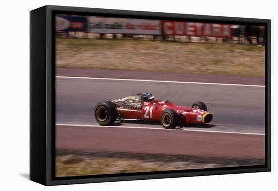 Jacky Ickx in a Ferrari, Spanish Grand Prix, Jarama, Madrid, 1968-null-Framed Stretched Canvas