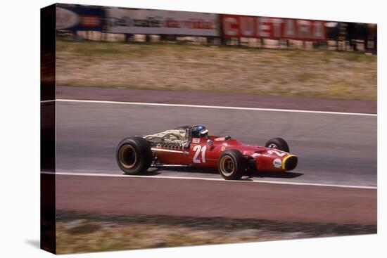 Jacky Ickx in a Ferrari, Spanish Grand Prix, Jarama, Madrid, 1968-null-Stretched Canvas