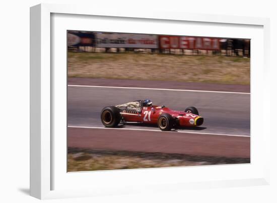 Jacky Ickx in a Ferrari, Spanish Grand Prix, Jarama, Madrid, 1968-null-Framed Photographic Print