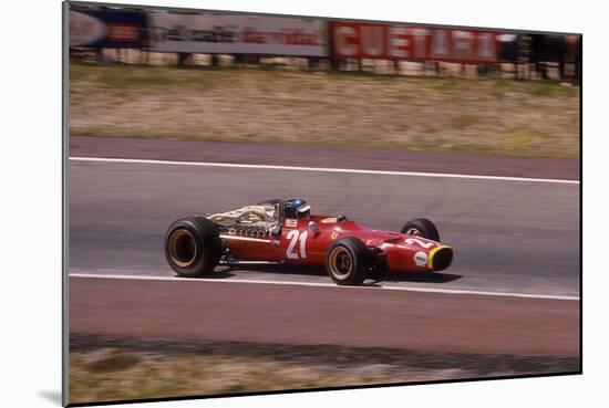 Jacky Ickx in a Ferrari, Spanish Grand Prix, Jarama, Madrid, 1968-null-Mounted Photographic Print