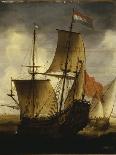 A Dutch Galleon and Other Coastal Vessels, 1655-Jacob Adriansz Bellevois-Stretched Canvas