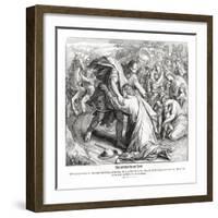 Jacob and Esau are reconciled, Genesis-Julius Schnorr von Carolsfeld-Framed Giclee Print