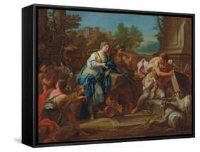 Jacob and Rachel at the Well-Sebastiano Conca-Framed Stretched Canvas