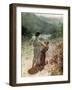 Jacob and the angel at Peniel - Bible-William Brassey Hole-Framed Premium Giclee Print