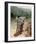 Jacob and the angel at Peniel - Bible-William Brassey Hole-Framed Premium Giclee Print