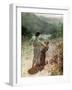 Jacob and the angel at Peniel - Bible-William Brassey Hole-Framed Premium Giclee Print