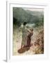 Jacob and the angel at Peniel - Bible-William Brassey Hole-Framed Giclee Print