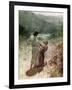 Jacob and the angel at Peniel - Bible-William Brassey Hole-Framed Giclee Print