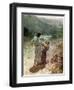 Jacob and the angel at Peniel - Bible-William Brassey Hole-Framed Giclee Print