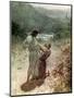 Jacob and the angel at Peniel - Bible-William Brassey Hole-Mounted Giclee Print