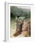 Jacob and the angel at Peniel - Bible-William Brassey Hole-Framed Giclee Print