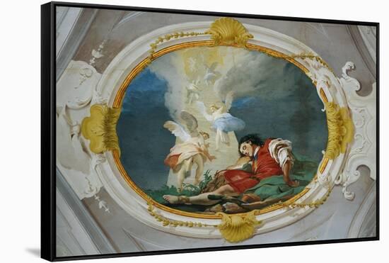 Jacob and the Vision of the Heavenly Ladder-Giambattista Tiepolo-Framed Stretched Canvas
