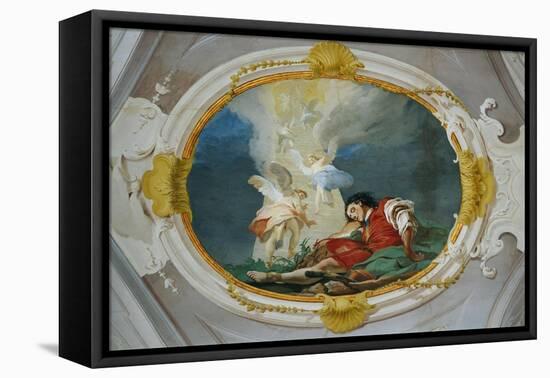 Jacob and the Vision of the Heavenly Ladder-Giambattista Tiepolo-Framed Stretched Canvas