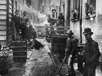 Waiting to Be Let in the Mulberry Street Station, 1892 (Gelatin Silver Print)-Jacob August Riis-Stretched Canvas