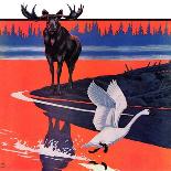 "Moose and White Goose,"March 23, 1935-Jacob Bates Abbott-Giclee Print