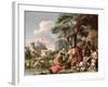 Jacob Burying the Strange Gods under the Oak by Shechem-Sebastien Bourdon-Framed Giclee Print