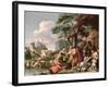 Jacob Burying the Strange Gods under the Oak by Shechem-Sebastien Bourdon-Framed Giclee Print