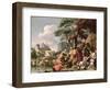 Jacob Burying the Strange Gods under the Oak by Shechem-Sebastien Bourdon-Framed Giclee Print