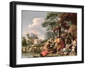Jacob Burying the Strange Gods under the Oak by Shechem-Sebastien Bourdon-Framed Giclee Print