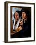 Jacob Cornelisz, Van Oostsanen Painting His Wife Anna-Dirck Jacobsz-Framed Giclee Print