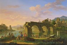 The Ponte Rotto in Rome-Jacob de Heusch-Laminated Giclee Print