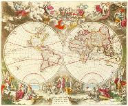 Novissima Totius Terrarum Orbis Tabula, c1710-Jacob De La Feuille-Premium Giclee Print