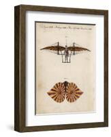 Jacob Degen's "Flapping Wings" Design-null-Framed Art Print