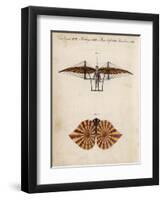 Jacob Degen's "Flapping Wings" Design-null-Framed Art Print