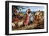 Jacob Encountering Rachel with Her Father's Herds-Josef von Fuhrich-Framed Art Print